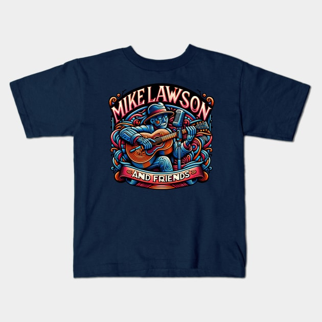 Mike Lawson and Friends - Guitar Man Kids T-Shirt by Mike Lawson and Friends